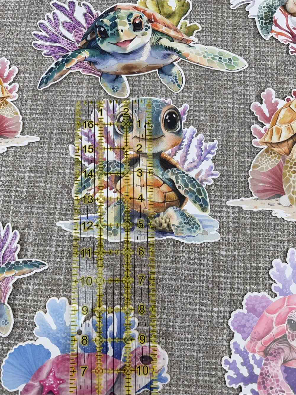 Birthday Party Sea Turtle Decorations - Gold & Multicolor